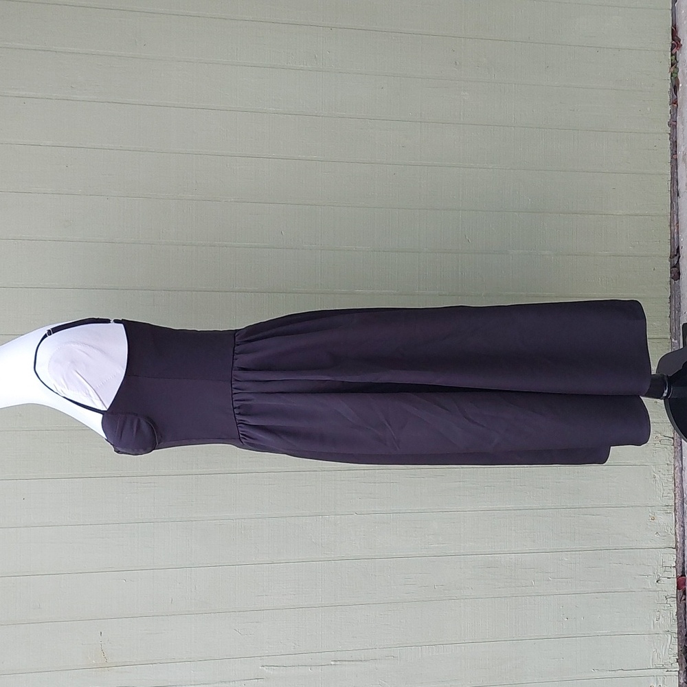 Black A-Line Midi Dress Sz S - Picture 4 of 14